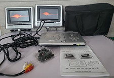 PVS 1961 Venturer Portable DVD Player System Dual 6.2" Screens Car LCD Silver