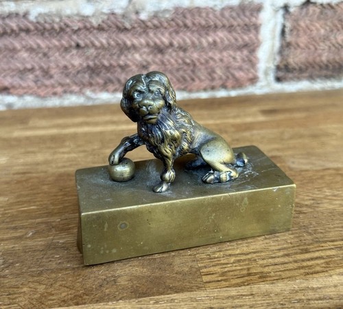 Vintage brass lion - vintage,
