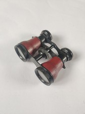 Antique Vintage Opera Theatre Glasses Binoculars Horse Racing Prop - Red