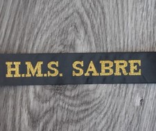 Royal Navy Cap Tally Ribbon - H.M.S. Sabre - Scimitar Class Fast Patrol Boat