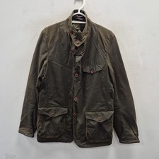 Barbour Beacon Sports Commander Wax Waterproof Skyfall Olive Jacket Size Medium