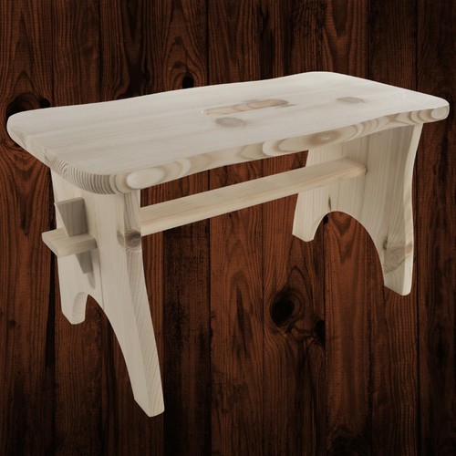 Plain pine wooden stool - plain, for