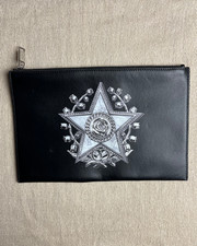 Dior Homme Star Rose paint Black Pouch clutch BN