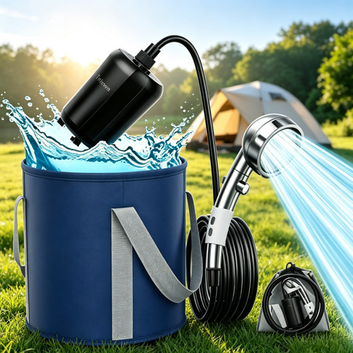 Portable camping shower usb - portable,
