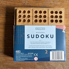 Wooden Sudoku Board with Counters