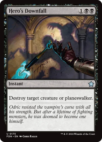 Mtg hero downfall fdn - downfall, nm