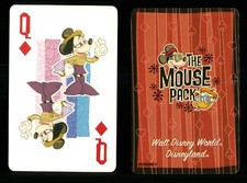 1 x playing card Disney Disneyland Minnie Mouse - Queen of Diamonds R085