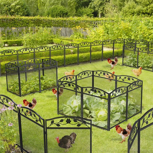 Metal decorative garden fence - metal,