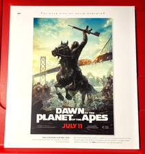 Dawn Of The Planet Of The Apes Movie/Film Poster Art PICTURE / PRINT 9" x 8"
