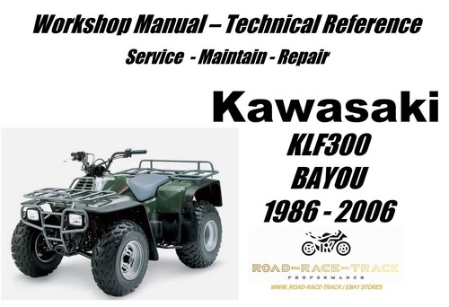 Kawasaki klf300 bayou service - kawasaki,