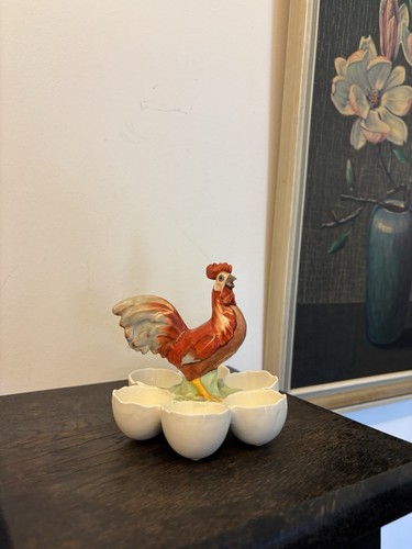 Antique porcelain egg holder - antique,