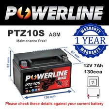 Motorcycle Battery for Yamaha Quad Bike 350 YFM Raptor YFM350 Replaces YTZ10S