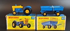 Matchbox Series No.39 & 40 - Regular Wheels - Ford Tractor & Hay Trailer