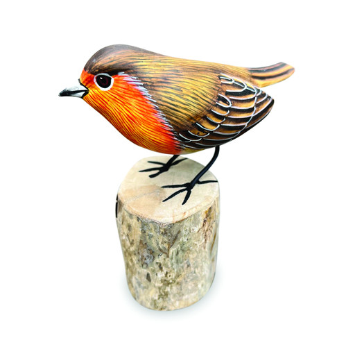 Robin redbreast wooden - robin,
