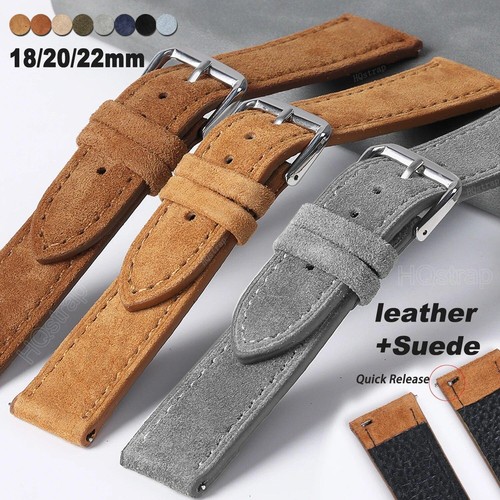 Genuine suede leather watch - genuine,