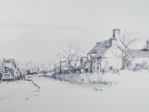 Original watercolour ink - original,
