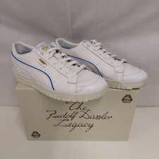 PUMA Trainers Rudolf Dassler Legacy 70 Lo White Blue UK 8.5 VGC Boxed