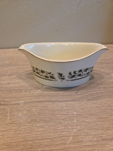 Holly holiday gravy boat - holiday,