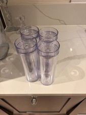Set of 4 Clear Acrylic Tumblers (Reusable, BPA-Free)