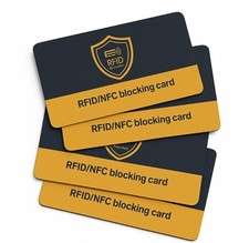 4 * RFID Signal Blocking Cards. Credit & Debit Card Blocker ADVANCED PROTECTION
