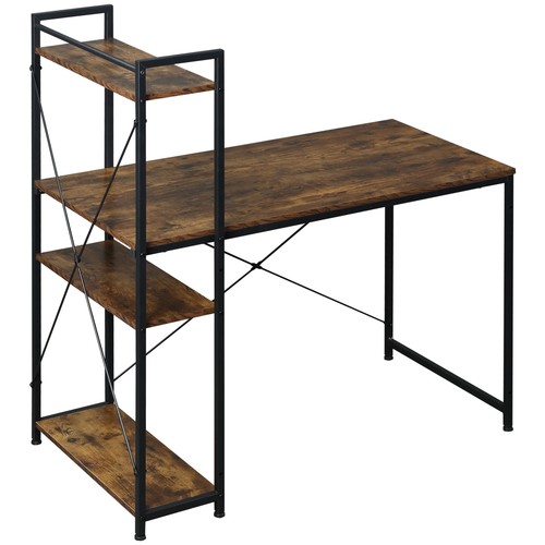 Computer desk with shelves - with,
