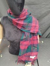 Johnston's of elgin Scarf Tartan Checkered Style Super Soft Lambswool 