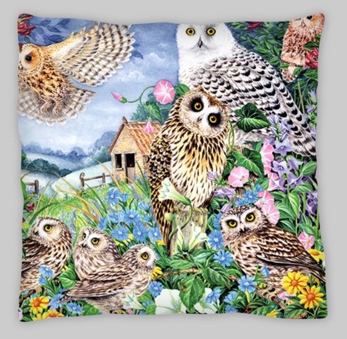 Owl cushion cover 45cm farm - ,