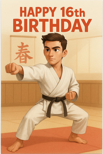 16th birthday card - 16th, him