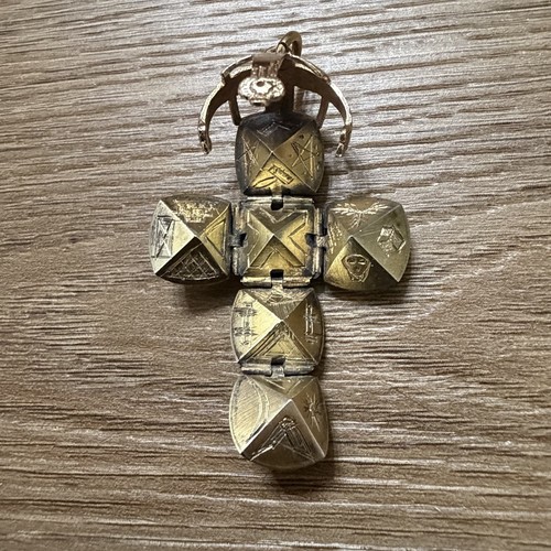 Vintage gold masonic orb - masonic,
