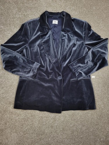Black velvet blazer jacket - tu,