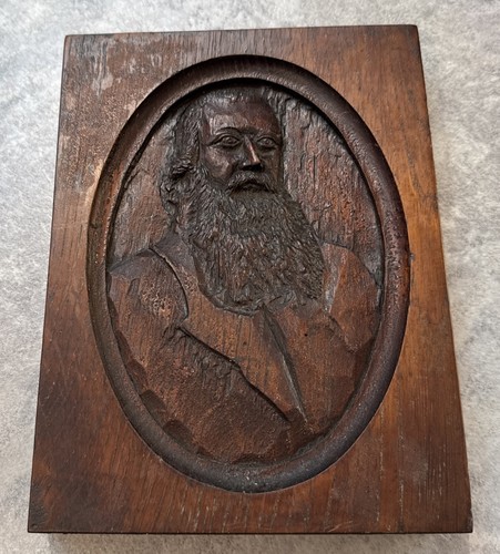 Vintage carved wood decorative - carved,