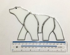 Stained Glass Polar Bear. Suncatcher. Handmade.
