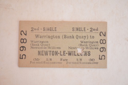 Railway ticket brb - ticket, warrington