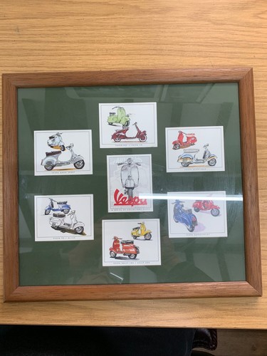 Vespa scooter framed - scooter, prints