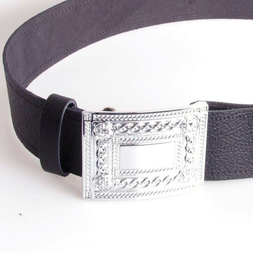 Black leather scottish - black,