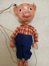 Pinky & Perky String Puppets, Hand Made By Pelham, 1960s Vintage Children’s Toys