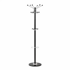 Freestanding black steel coat - black,