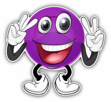 Candy Smile Cartoon Car Bumper Sticker Decal 4" x 5"
