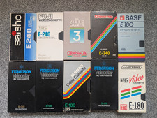 10 Used VHS Video Tapes | 80s
