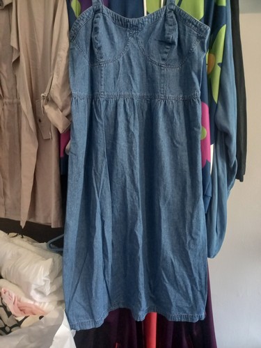 Denim dress with bustier - tu,