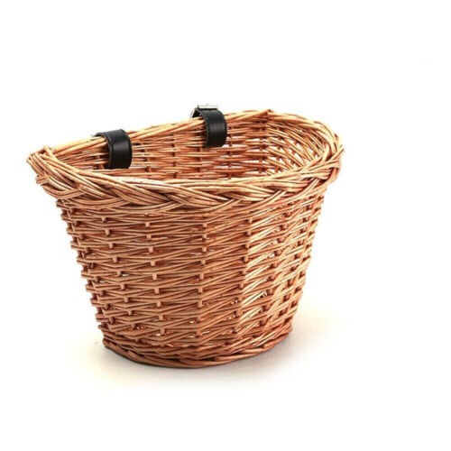 Bike basket wicker woven - woven, retro