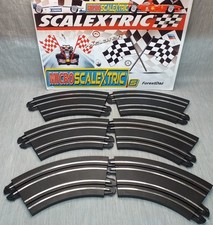 Micro Scalextric Bundle Curve Plain Track ML33000 x6 1:64 New Style Connector