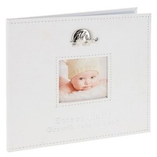 Silver Elephant Sweet Baby Growth Record Book - New Baby Christening Gift