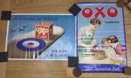 Pair vintage 1930s wwii oxo - pair,