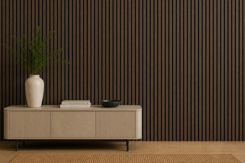 Acoustic slatted wall panel - wall,