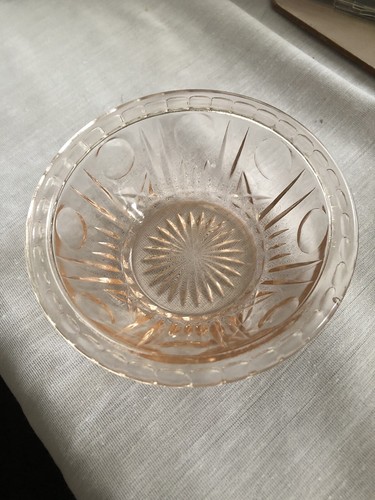 Vintage pink depression glass - vintage,