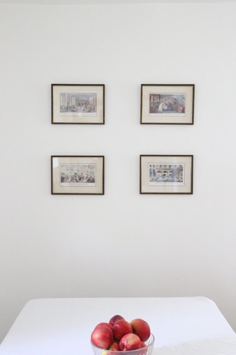 Set four framed vintage - four,