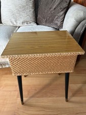 VINTAGE RATTAN TABLE SIDE