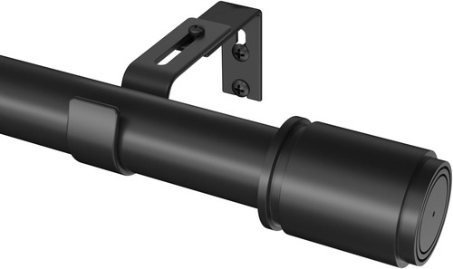 Black curtain pole - curtain,