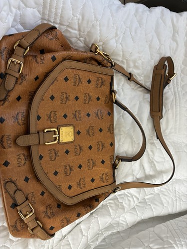 Mcm cognac black visetos - cognac,